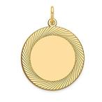 Finejewelers 14k Yellow Gold Etched Design .027 Gauge Circular Engravable D����͢51��