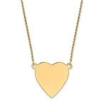 Finejewelers 14k Yellow Gold Plain .018 Gauge Heart Engravable 23mm Disc 18����͢51��