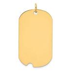 Finejewelers 14k Yellow Gold Plain .018 Gauge Engraveable Dog Tag with Notc����͢51��