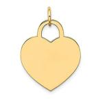 Finejewelers 14k Yellow Gold Large Engravable Heart Charm 0.035 gauge 18 x ����͢51��