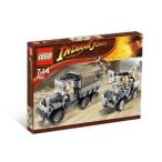 レゴ Lego Indiana Jones Movie Scene Set 7622 - Race for the Stolen Treasure with Indiana Jones with Hat, Whip and Bag, 3 Guards, 1 Covered Truck, 1