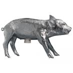 幼児用おもちゃ Areaware Bank in The Form of a Pig, Silver Chrome