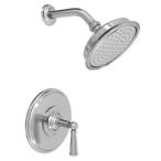 シャワーヘッド Newport Brass 3-2414BP26 Aylesbury Single Handle Shower Valve Trim with Showerhead and Lever Handle, Polished Chrome