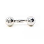 幼児用おもちゃ Areaware Harmony Ball Barbell Rattle Silver