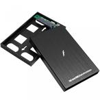 外付け HDD ハードディスク Frisby FHC-2525B External Drive Case 2.5" SATA USB HDD Hard Disk Aluminum Enclosure with leather bag