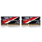メモリ G.SKILL Ripjaws Series 8GB (2 x 4GB) 204-Pin DDR3 SO-DIMM DDR3 1600 (PC3 12800) Laptop Memory F3-1600C9D-8GRSL