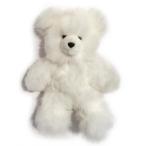幼児用おもちゃ Baby Alpaca Fur Teddy Bear - Hand Made 12 Inch White
