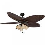 電子ファン Honeywell Palm Island 52-Inch Tropical Ceiling Fan with 4 Sunset Shade Lights, Five Palm Leaf Blades, IndoorOutdoor, Oil-Rubbed Bronze