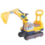 乗り物おもちゃ Vroom Rider 6-Wheel Excavator On Wheels Ride-On with Back, Yellow