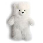 幼児用おもちゃ Baby Alpaca Fur Teddy Bear - Hand Made 16 Inch White