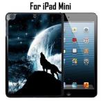 2 in 1 PC Wolf Howling Under Bright Moon Custom Case CoverSkin *NEW* Case for Apple iPad Mini - Black - Plastic Case (Ships from CA) Custom