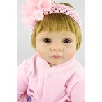 幼児用おもちゃ Reborn Baby Doll Soft Silicone vinyl 22 inch 55 cm Lovely Lifelike Cute Baby Boy Girl Toy Pink suit girl
