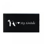 電源 Portable 8000 mAh Portable Cell Phone Charger-I love my Airedale -Black