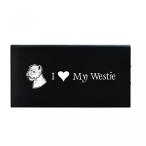 電源 Portable 8000 mAh Portable Cell Phone Charger-I love my Westie -Black