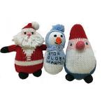 幼児用おもちゃ Estella gift-hol-snow Hand Knit Organic Cotton Snowman Newborn Baby Holiday Gift Set with 3 Infant Rattle Toys