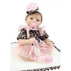 幼児用おもちゃ SanyDoll Reborn Baby Doll Soft Silicone vinyl 22inch 55cm Lovely Lifelike Cute Baby Boy Girl Toy Leopard Fashion Doll Pink Skirt