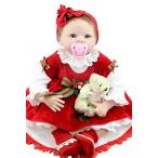 幼児用おもちゃ SanyDoll Reborn Baby Doll Soft Silicone vinyl 22inch 55cm Lovely Lifelike Cute Baby Boy Girl Toy Red Princess Dress doll