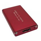 外付け HDD ハードディスク SNANSHI USB 3.0 to MSATA SSD Hard Disk Box External Enclosure Case Red