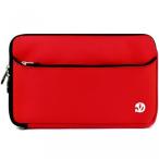 2 in 1 PC VanGoddy Wide Neoprene Sleeve for RCA Cambio W101  Pro 10 Edition II  Viking Pro 10.1 inch Tablets (Flaming Red)