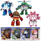 ロボット Nicky's Gift 4pcs Robocar Poli Poli Roy Amber Helly Robot Toys Kids Educational Toy Gift NIU