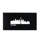 電源 Seattle, Washington-8000 mAh Portable Cell Phone Charger-Black