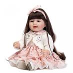 幼児用おもちゃ Reborn Baby Doll Soft Silicone vinyl 22 inch 55 cm Lovely Lifelike Cute Baby Boy Girl Toy A girl with a long face