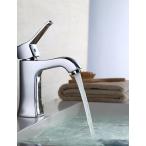 ミキサー Ling@ Basin mixer Contemporary Chrome Finish Brass One Hole Single Handle Bathroom Sink Faucet