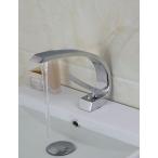 ミキサー Ling@ Basin mixer Contemporary Brass One Handle One Hole Hot  Cold Water Bathroom Sink Faucet Silver