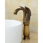 ミキサー Ling@ Basin mixer Antique Brass Finish Little Swan Tall Bathroom Sink Faucet