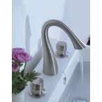 ミキサー Ling@ Basin mixer Contemporary Nickel Three Holes Two Handles Waterfall Bathroom Sink Faucet