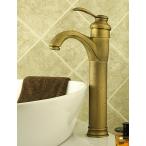 ミキサー Ling@ Basin mixer Bathroom Sink Faucet Antique Inspired Design Antique Brass Finish Faucet Single Handle