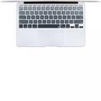 2 in 1 PC Masino Silicone Keyboard Cover Ultra Thin Keyboard Skin for MacBook Air 11" (Gradient-Grey)