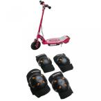 乗り物おもちゃ Razor E100 Electric Scooter (Pink) and Mongoose BMX Bike Gel Knee and Elbow Pads