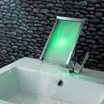 ミキサー XUEXINCopper LED waterfall faucet light temperature controlled color changing waterfall faucet