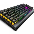 ゲーミングPC [LED Version] OJA Voice Control Backlit Gaming keyboard LED Rainbow with Mechanical Feel Office USB RGB keyboards 104 key for PC