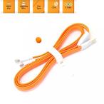 2 in 1 PC ABSL M2 Magnetic 2 in 1 Duo cable, Flat type Tangle-Free 3.28 Feet(1M), High Speed Quick Charging Micro 5pin + 8Pin Lightning USB Cable for
