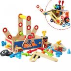 幼児用おもちゃ Baby Toys Disassembly Assembly Carpenter Tool Box Nut Combination Wooden Toy Child Intelligence Educational Garden Tool Toys