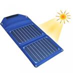 電源 Solar Charger , 10Watts Outdoor Battery Foldable Pack with 8000mAh External Power Bank WLED Torch for iPhone 66 Plus , iPad Air 2mini 3 ,