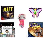 幼児用おもちゃ Girl's Gift Bundle - Ages 6-12 [5 Piece] - Riff DVD Game - Disney Tinkerbell Ceramic Coin Bank - Elephant Blanket Babies Plush Stuffed
