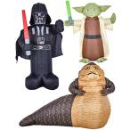 電子ファン Stars Wars Inflatable Darth Vader Yoda Jabba The Hutt Blow Up Decorations Bundle