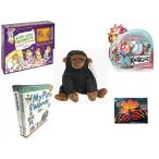 幼児用おもちゃ Children's Gift Bundle - Ages 3-5 [5 Piece] - Five Little Monkeys Jumping On The Bed Game - MGA Kachooz Feature Rocking Horse Toy - TY