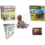 幼児用おもちゃ Children's Gift Bundle - Ages 3-5 [5 Piece] - Cootie Game - John Deere Hay Harvest 60 Piece Puzzle Toy - Ty Beanie Baby - Chipper the