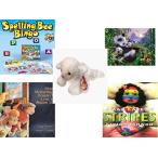 幼児用おもちゃ Children's Gift Bundle - Ages 3-5 [5 Piece] - Spelling Bee Bingo Game - Ravensburger Panda Family 200 Piece Puzzle Toy - Ty Beanie