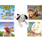 幼児用おもちゃ Children's Gift Bundle - Ages 3-5 [5 Piece] - Spelling Bee Bingo Game - Disney Jake and The Never Land Pirates Puzzle Toy - Ty Beanie