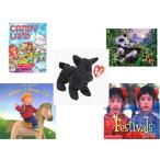 幼児用おもちゃ Children's Gift Bundle - Ages 3-5 [5 Piece] - Candy Land Game - Ravensburger Panda Family 200 Piece Puzzle Toy - Ty Beanie Baby -