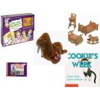 幼児用おもちゃ Children's Gift Bundle - Ages 3-5 [5 Piece] - Five Little Monkeys Jumping On The Bed Game - 3-D Wooden Puzzle Dollhouse Bedroom