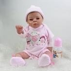 幼児用おもちゃ Collectible 20 Inch 50 cm Reborn Baby Girl Full Body Silicone Vinyl Newborn Babies Doll Toy With Pink Clothes Kids Birthday Gift
