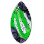 サーフィン Wave Zone Squirt - 36.5" Fiberglass Skimboard for Beginners up to 90 lbs - Green (Board Only)