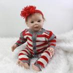 幼児用おもちゃ With Hair Silicone Vinyl Reborn Baby Girl 22 Inch Princess Newborn Babies Doll Toy With Stripped Clothes Kids Birthday Xmas Gift