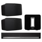 ホームシアター Sonos 5.1 Home Theater System with PLAY:5 (Pair), PLAYBAR, and SUB (Black)